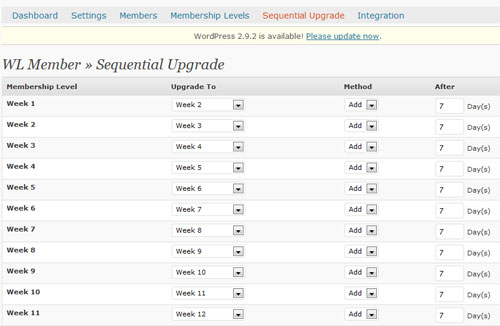 Sequential Upgrade Feature